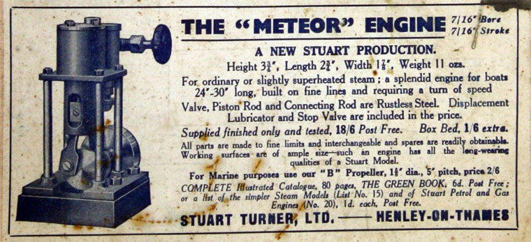 Stuart Meteor Anzeige 1933